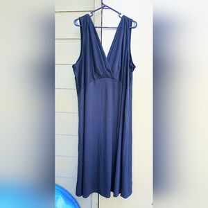 Lane Bryant Women's Black Sleeveless V Neck dress Size 22-24 Maxi length